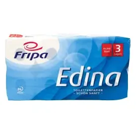 Fripa Toilettenpapier Edina hochweiß, Ausführung: 3-lagig, Blatt/Ro.: 250 Blatt