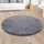 Paco Home Silky 591 Fellteppich Ø 80 cm Grau