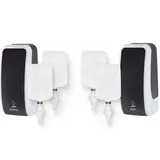 Blanc HYGIENIC KOMPLETT-SET HANDHYGIENE SENSOR: Desinfektionsspender SENSOR + 2 Kartuschen & Schaumseifenspender SENSOR + 2 Kartuschen Farbe Schwarz/Weiß