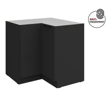 Küchen-Preisbombe Eckunterschrank 90 x 90 cm Schwarz matt