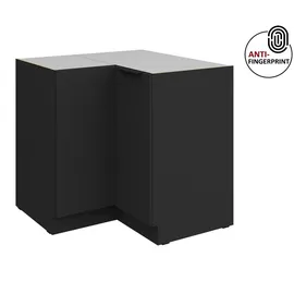 Küchen-Preisbombe Eckunterschrank 90 x 90 cm Schwarz matt