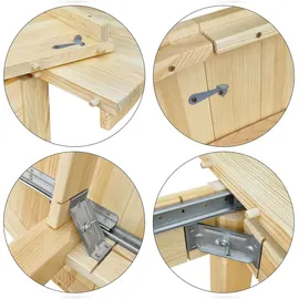 Erst-Holz Runder Tisch Küchentisch Esstisch ausziehbar 103x103x75 Kiefer massiv 90.70-41