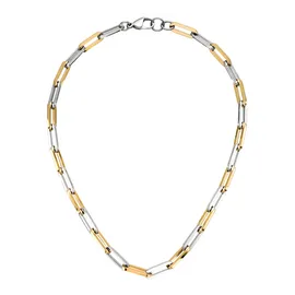 Jobo Kette mit Anhänger JOBO, gold (goldfarben), Halsketten, Damen, Edelstahl, L: 47, Y-Collier Edelstahl goldfarben beschichtet 48 cm