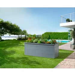 FLORAWORLD Hochbeet, 1,5 m2, mit Schneckenschutz - grau