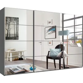 WIMEX Schwebetürenschrank England 360 x 236 x 65 cm Grau/Schwarz