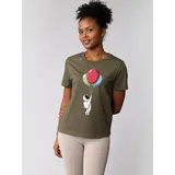 wat? APPAREL T-Shirt Little Balloon Astronaut in Khaki | Gr.: 38