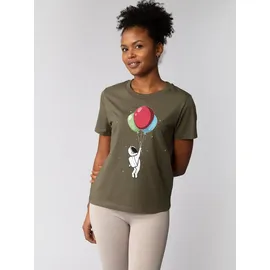 wat? APPAREL T-Shirt Little Balloon Astronaut in Khaki | Gr.: 38