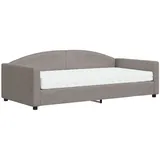 vidaXL Tagesbett mit Matratze Taupe 100x200 cm Stoff