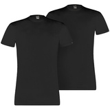 Puma Herren T-Shirt 2er Pack - Basic Crew Tee, Vorteilspack, Rundhals, Kurzarm, uni Schwarz L