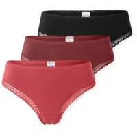 SCHIESSER String »Modern Multipacks« 3er Pack, Spitzenbänder, Baumwollmischung, Single Jersey