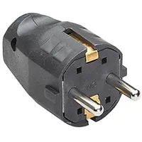 Bachmann 910.100 Schutzkontaktstecker Kunststoff 250V Schwarz IP20
