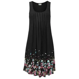 Beachtime Strandkleid Schwarz Blumenprint 46
