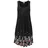 Beachtime Strandkleid Schwarz Blumenprint 46