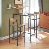 SoBuy Bartisch Set 3-teilig 100 cm Beige