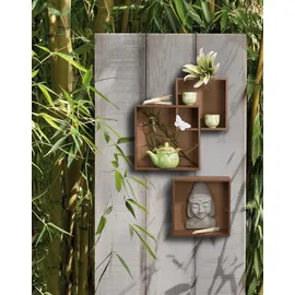 Glorex  Design Rahmen Holz Quadrat 3 Stück
