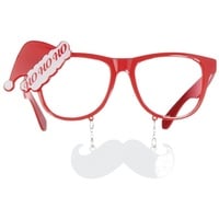 Dressforfun 302777 - Spaßbrille Weihnachtsmann mit Schnurbart, ideal für