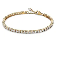 Pandora Funkelndes Tennisarmband Goldfarben 561469C01 Größe 16 cm