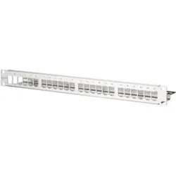 BTR NETCOM Patchfeld modul 24Port 1HE Edelstahl leer TN MPP24-Edst-leer