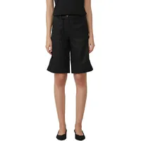 S.Oliver - Leinen-Bermuda mit Bindegürtel, Black, 40