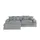 Smart Eckcouch Stoff 2-Sitzer Grau