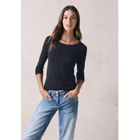 Cecil Langarmshirt »Pia«, aus trageangenehmer Baumwollqualität, blau