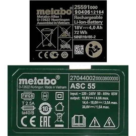 Metabo Basis-Set Li-Power 2 x 4,0 Ah + Ladegerät 685050000