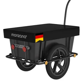 monzana Transportanhänger inkl. 90L Kunststoffwanne und Kupplung schwarz