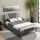 Costway Polsterbett 140 x 200 cm Grau