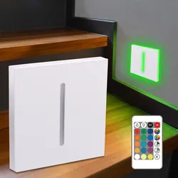 LED Treppenleuchte eckig weiß - Lichtfarbe: RGB+CCT 2W - Lichtaustritt: Fokus