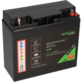 PATONA Premium AGM Blei Akku 12V 20Ah 20HR 1800 Zyklen