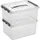 SUNWARE Q-Line Aufbewahrungsbox 40 x 30 x 18 cm 6-tlg. transparent/silber