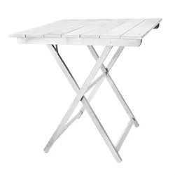 Wellhome Klapptisch aus Buchenholz mit weißem Lackfinish 70x70x76 cm