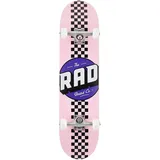 RAD Unisex – Erwachsene Checker Stripe Skateboard, Pink/Schwarz, 7.75"