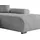fursell STOREZ24 L-Form Ecksofa NELLY inklusive Schlaffunktion, Ecke mit Bettkasten, Farbe: grau, Seite: rechts - Grau