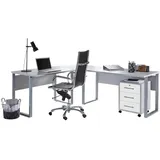 moebel-dich-auf TABOR Winkelschreibtisch 120 x 80 x 75 grau/weiß
