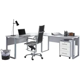 moebel-dich-auf TABOR Winkelschreibtisch 120 x 80 x 75 grau/weiß