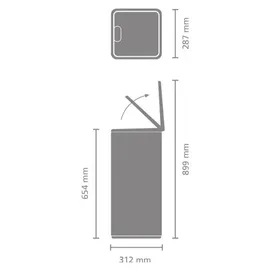 Brabantia Bo Touch Bin 30 l Schwarz