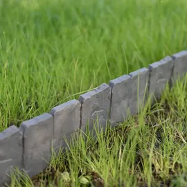 casa.pro 80er Set Palisade Grau mit Steinoptik Länge 2000cm - Dunkelgrau