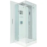 AcquaVapore Duschkabine Komplettdusche Fertigdusche Dusche 100x100 cm mit 2k Scheiben Versiegelung