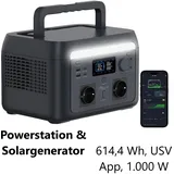 Revolt Tragbare Powerstation & Solargenerator 0,61 kWh