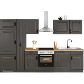 WIHO KÜCHEN Küchenzeile Erla 310 cm grau