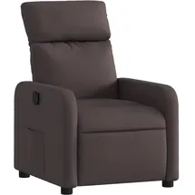 vidaXL Relaxsessel Dunkelbraun Stoff 146 x 76,5 x 0 cm Braun mit Liegeposition