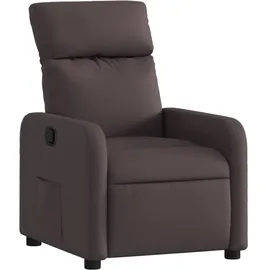 vidaXL Relaxsessel Dunkelbraun Stoff 146 x 76,5 x 0 cm Braun mit Liegeposition