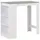 vidaXL Bartisch mit Regal 110 x 50 x 103 cm Weiß