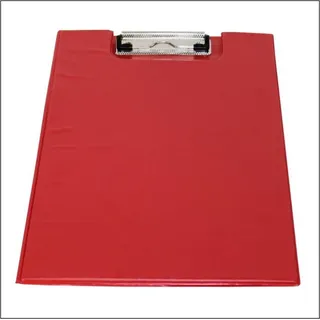 D.RECT Klemmbrettmappe 009453, A4 Kunststoffbezug, mit Stiftehalter, rot