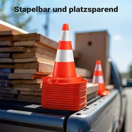 Wiltec Verkehrskegel 50 cm Rot
