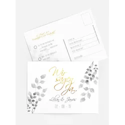 Antwortkarten für Ihre Feier selbst gestalten mit Spruch und Fotos im Onlinedesigner bei Meine-Kartenmanufaktur.de