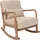 Beliani Schaukelsessel SKOVDE Stoff 66 x 82 x 79 cm Beige mit Kissen