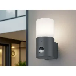 meineWunschleuchte Außenwandleuchte Aluminium 17,5 cm mit Bewegungsmelder anthrazit