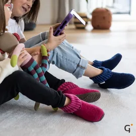 Gottstein Alpine Boot RU Kinder Hausschuh | Filz-Hausschuh Made in Tirol | Farbe rosa Größe - raspberry/brown -